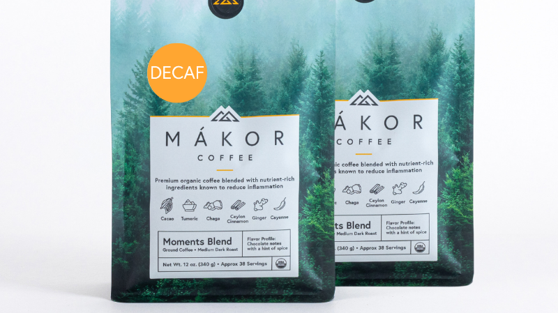 Mákor decaf coffee package