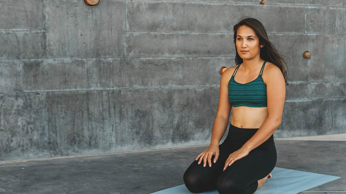 A woman enjoying a wellness moment