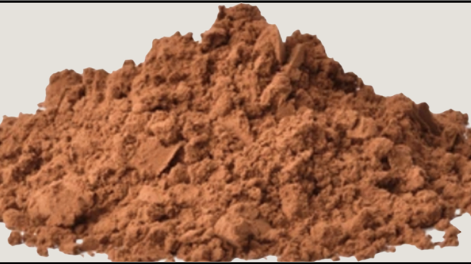 A mound of cacao powder