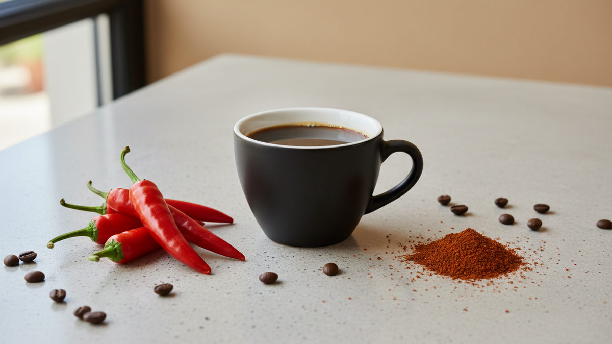 Cayenne pepper and coffee