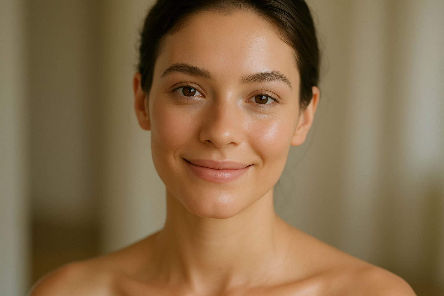 woman with clear skin